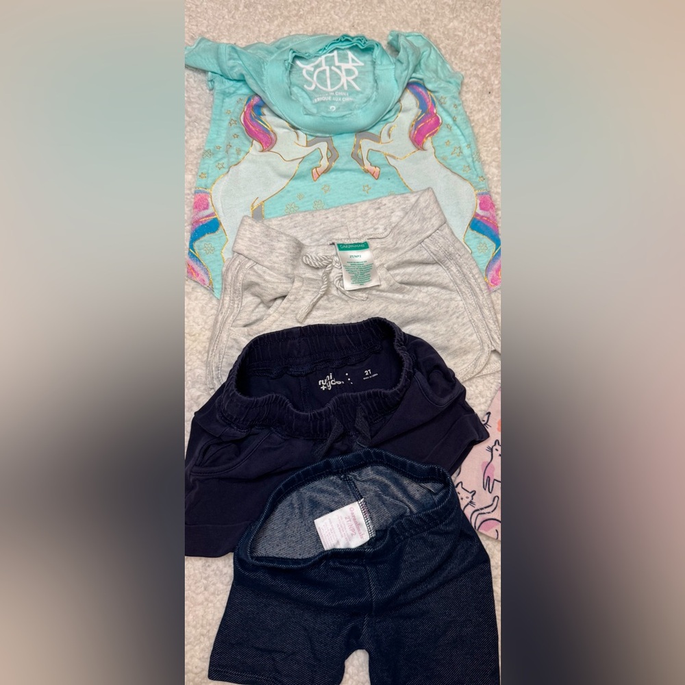 Bundle of 7 items Various brand girls clothes 2t & 3t